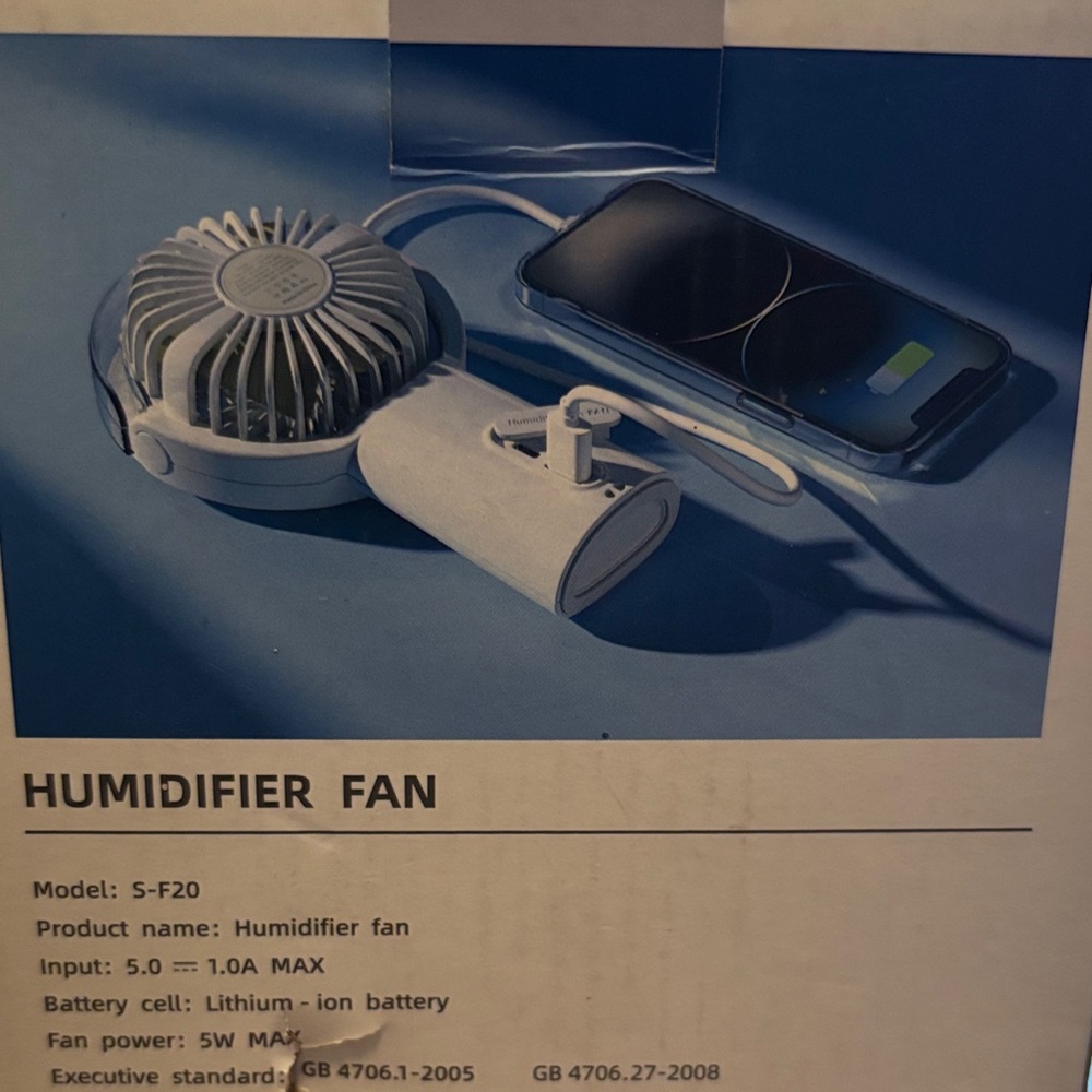 White Humidifier Fan - Picture 10 of 10